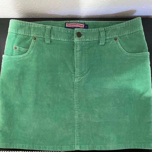 Vineyard Vines Dresses & Skirts - Vineyard Vines Green  Corduroy Miniskirt